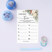 Name that Tea Winter Bridal Shower Game Card Flyer (Enkel)