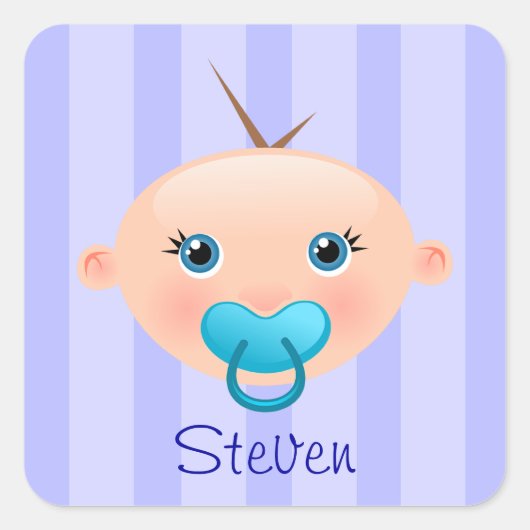 "Name this!" - Baby Gezicht Sticker Boy (Voorkant)