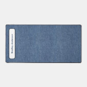 Name || Trendy Minimalist Blue Denim Print  Bureaumat (Voorkant)