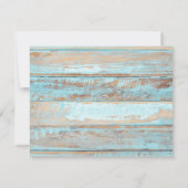 Name || Turquoise Weathered Wood Frame Notitiekaartje (Achterkant)
