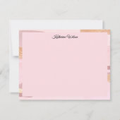 Name || Watercolor Blush Pink Mauve Frame Notitiekaartje (Voorkant)