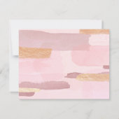 Name || Watercolor Blush Pink Mauve Frame Notitiekaartje (Achterkant)