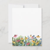 Name Watercolor Coneflower Wildflowers & Greenery Notitiekaartje (Achterkant)