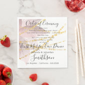 Name Wedding Program Roos Gold Funny Quottes Servet (Insitu)