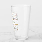 Name, Whimsical Winter Trees Pattern Pint Beer Glas (Links)