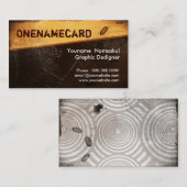 namecard-008 / grijs oud papier visitekaartje (Voorkant / Achterkant)