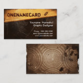 namecard-008 / grijs oud papier visitekaartje (Voorkant / Achterkant)