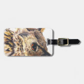 Named eagle owl fine art bagagelabel (Voorkant horizontaal)