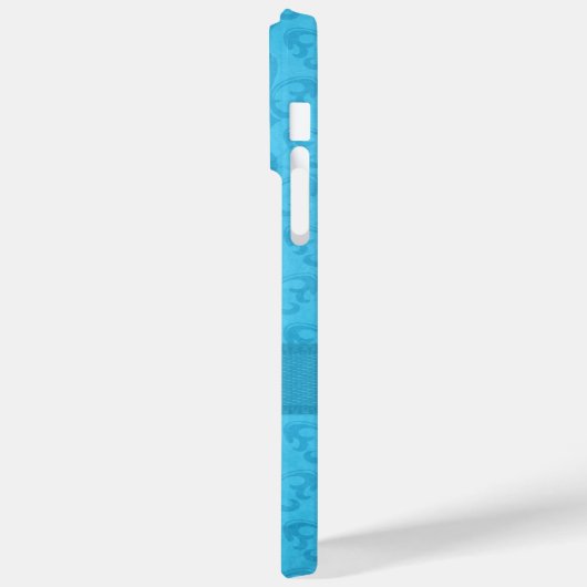 Named Fleur de Lis damask blue Case-Mate iPhone Case (Achterkant / Links)