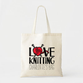 Named love breitting red bag tote bag