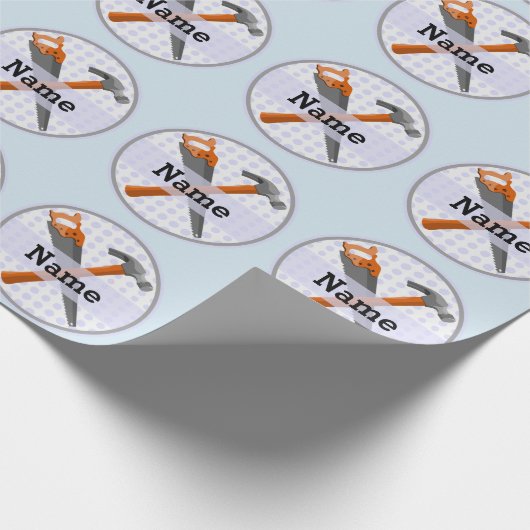 Named Personalized Tools ontwerp voor jongens. Cadeaupapier (Hoek)