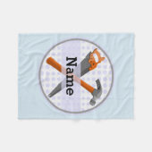 Named Personalized Tools ontwerp voor jongens. Fleece Deken (Voorkant (Horizontaal))