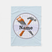 Named Personalized Tools ontwerp voor jongens. Fleece Deken (Voorkant)