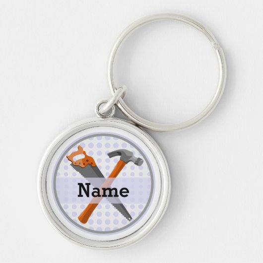Named Personalized Tools ontwerp voor jongens. Sleutelhanger (Voorkant)