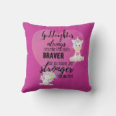 Named PETDOCHTER Motivatie Citaat Eenhoorn Roze  Kussen (Achterkant)