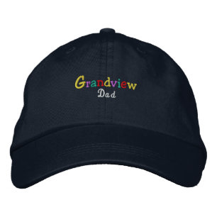 Namedrop Nation_Grandview Dad met meerdere kleuren Geborduurde Pet