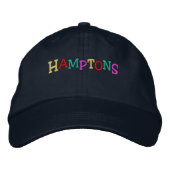 Namedrop Nation_Hamptons met meerdere kleuren Geborduurde Pet (Voorkant)