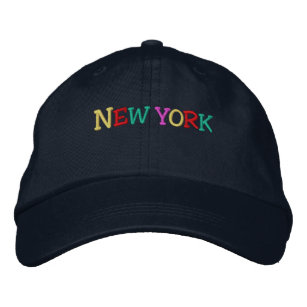 Namedrop Nation_New York met meerdere kleuren Geborduurde Pet