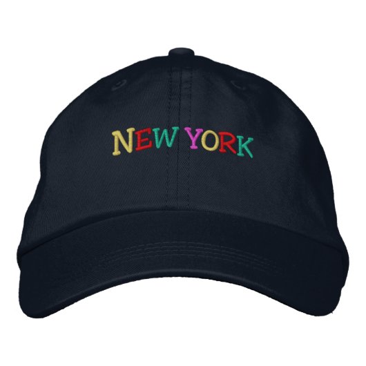Namedrop Nation_New York veelkleurig Geborduurde Pet (Voorkant)