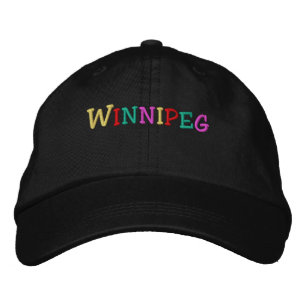Namedrop Nation_Winnipeg met meerdere kleuren Geborduurde Pet