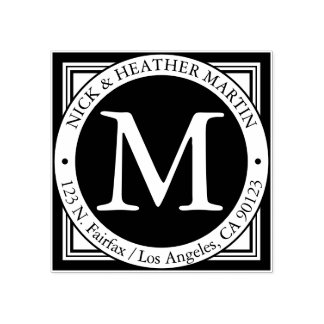 Namen, Achternaam Initiaal & Retouradres Rubberstempel