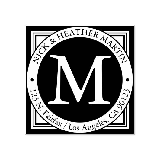 Namen, Achternaam Initiaal & Retouradres Rubberstempel (Afrduk)