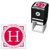 Namen, Achternaam Initiaal & Retouradres Zelfinktende Stempel (In situ)