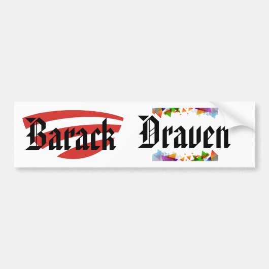 Namen Barack en Draven sticker (Voorkant)