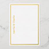 Namen elegant zilvergoud echte folie notitiekaart (Voorkant)