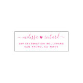 Namen en aangepaste retouradres voor het weddensch  zelfinktende stempel (Design)