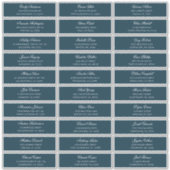 Namen en adres van de marine. Bruiloft verzendlabe Sticker (Voorkant)