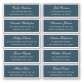 Namen en adres van de marine. Bruiloft verzendlabe Sticker (Voorkant)