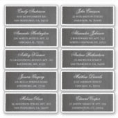 Namen en adres van gasten. Verzendlabels voor scho Sticker (Voorkant)