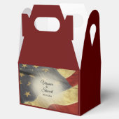 Namen en datum van de Amerikaanse vlag Bedankdoosjes (Geopend)