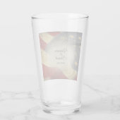 Namen en datum van de Amerikaanse vlag Glas (Achterkant)