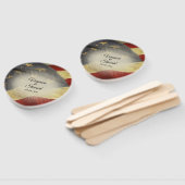 Namen en datum van de Amerikaanse vlag Handwaaier (Niet-gemonteerd)