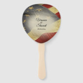 Namen en datum van de Amerikaanse vlag Handwaaier (Voorkant)