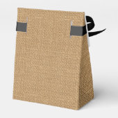 Namen en datumburlap Tent Favor Box Bedankdoosjes (Achterkant)