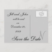 Namen en Initiaal Monogram Huwelijksaankondiging Aankondigingskaart (Achterkant)