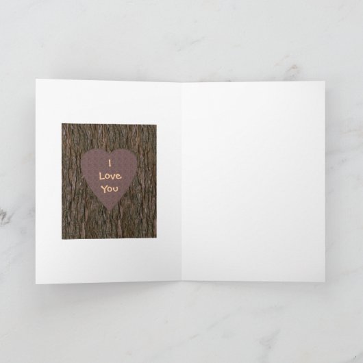 Namen gesneden in Tree Kaart - Bruin (Binnen)