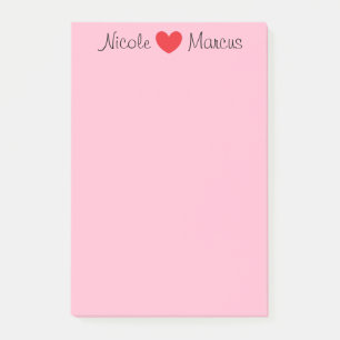 Namen & Hart Roze Post-it® Notes