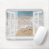 Namen in Beach Hearts in venster Muismat (Met muis)