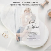 Namen in Calligraphy Script Wedding Vellum Uitnodigingen