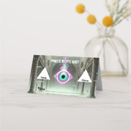 👁️ "Namen in de mist" Weirdcore Place Card 👁️ Plaatskaartje