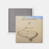 Namen in de Sand Personal Wedding Magnet (Voorkant / Achterkant)