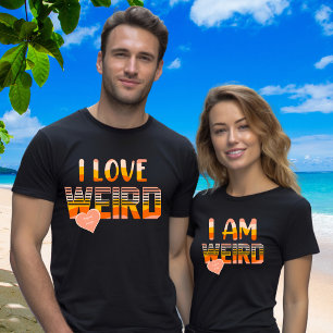 Namen in hart Schattige retro bijpassend paar ik b T-shirt