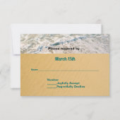 Namen in het hart op het strand Wedding RSVP (Voorkant)