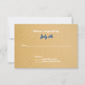 Namen in het Zand Strand Trouw Uitnodiging RSVP (Voorkant)