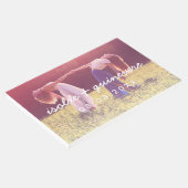 Namen in Script Custom Photo Wedding Gastenboek (Hoek)