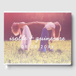 Namen in Script Custom Photo Wedding Gastenboek